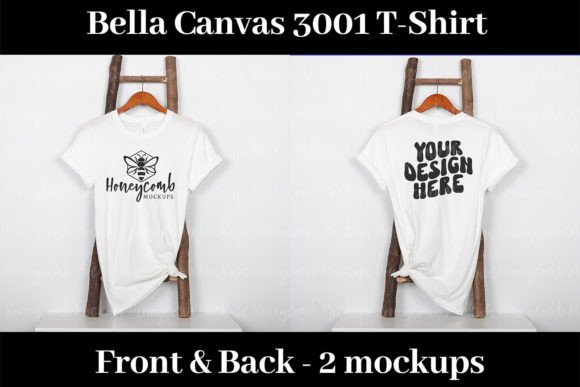 3001 White Shirt Mockup: Graphics for T-Shirts