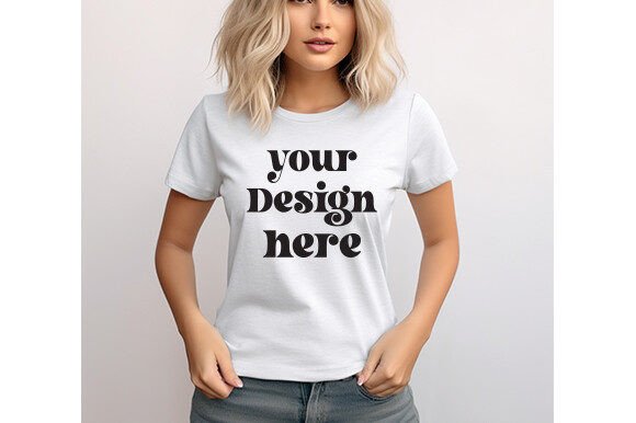Bella Canvas 3001 Ash Mockup for T-Shirts & Graphics