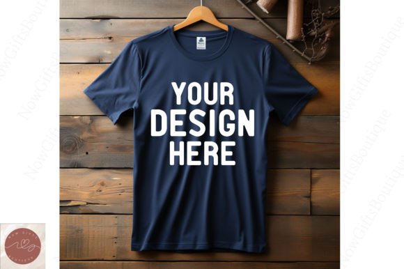 Bella Canvas 3001 Hanging Mockup: T-Shirts & Graphics