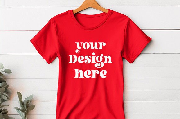 Bella Canvas 3001 Hanging Mockup Vol 126 Graphics for T-Shirts