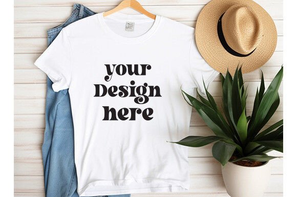 Bella Canvas 3001 Hanging Mockup Vol 24: Graphics for T-Shirts