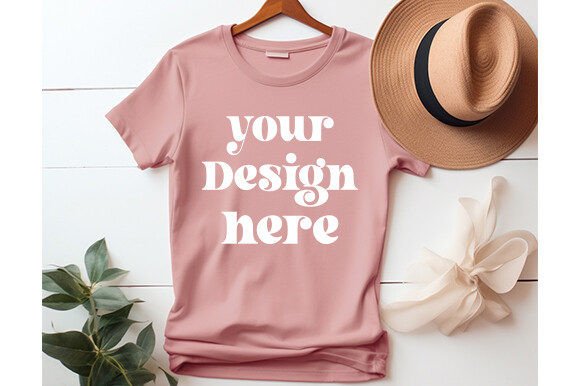 Bella Canvas 3001 Hanging Mockup Vol 32 Graphics for T-Shirts