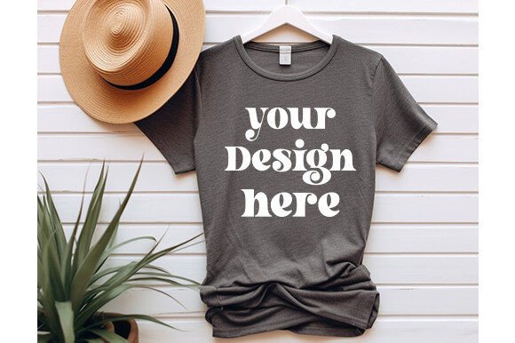 Bella Canvas 3001 Hanging Mockup Vol 65 Graphics & T-Shirts