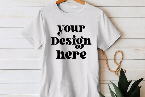 Bella Canvas 3001 Hanging Mockup Vol 9: Graphics for T-Shirts