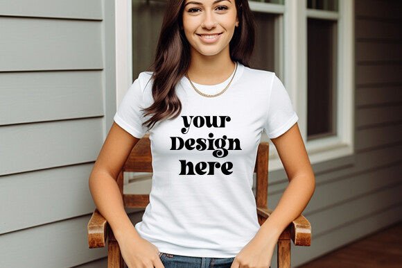 Bella Canvas 3001 Mockup: Graphics for T-Shirts