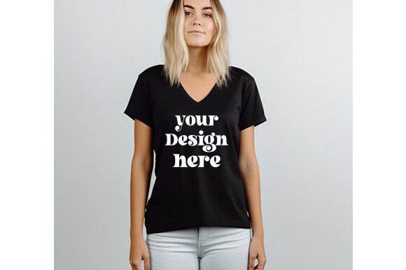 Bella Canvas 3005 Black Mockup: Graphics & T-Shirts