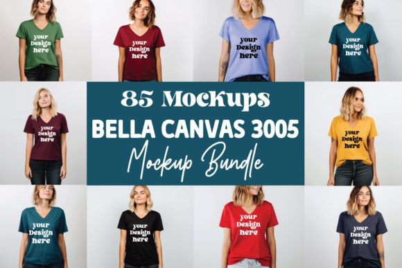 Bella Canvas 3005 Mockup: Graphics for T-Shirts