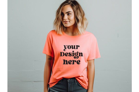 Comfort Colors 1717 Tshirt Mockup: Graphics for T-Shirts