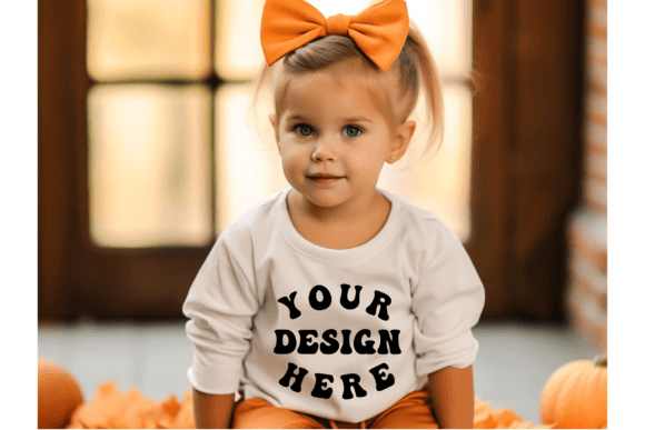 Fall Sweatshirt Mockup: Kids Clothing Graphics