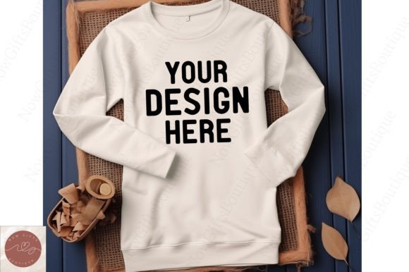 Gildan 18000 Sweater Mockup for Graphics & Hoodies