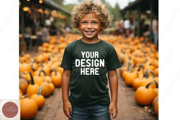 Halloween Baby T-shirt Mockup 17: Graphics for Baby Kids Clothing