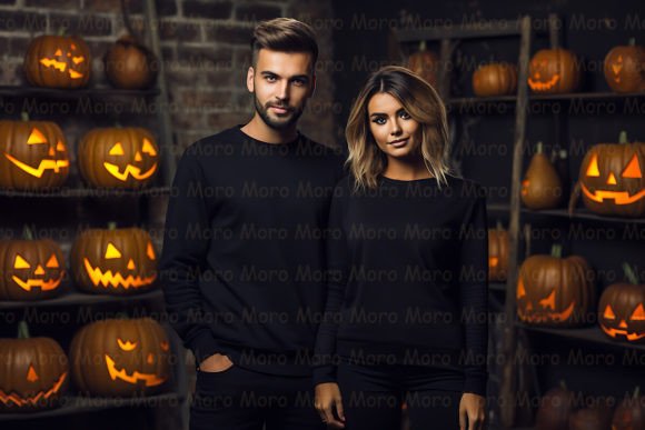 Halloween Couple Sweatshirt Graphics for Hoodies