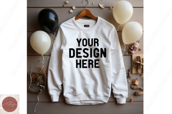 Happy New Year Sweater Gildan Mockup 12 Graphics for Hoodies Sweatshirts