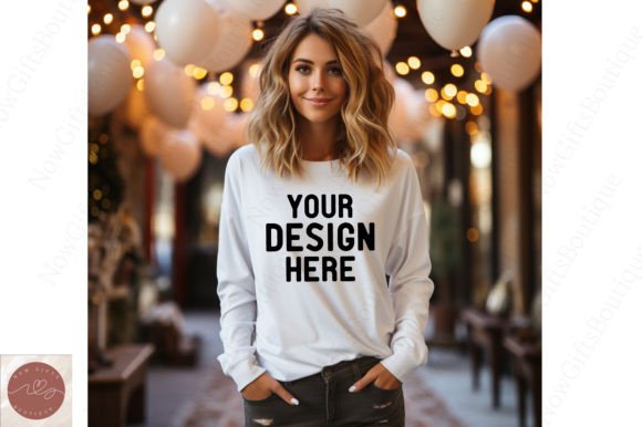 Happy New Year Sweatshirt Mockup 10: Graphics for Hoodies Sweatshirts