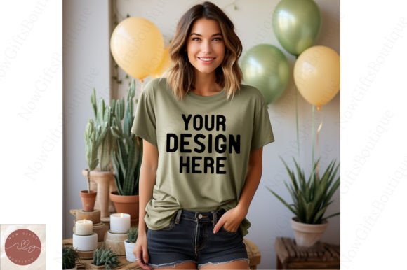 Happy New Year Woman Mockup: Graphics for T-Shirts