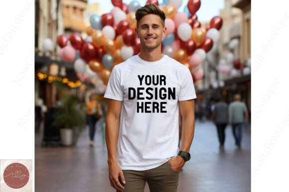 Men Happy New Year Mockup 13: Graphics for T-Shirts
