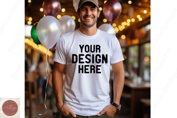 Men Happy New Year Mockup 18: Graphics for T-Shirts