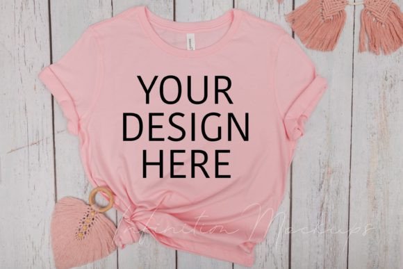 Pink Tshirt Mockup Mothers Day Graphics