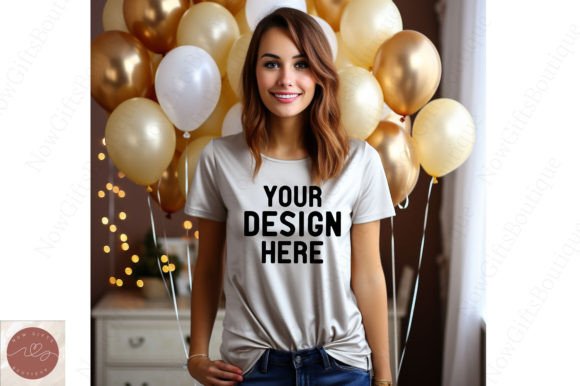 Reviewing Happy New Year Woman Mockup 117 for Embroidery