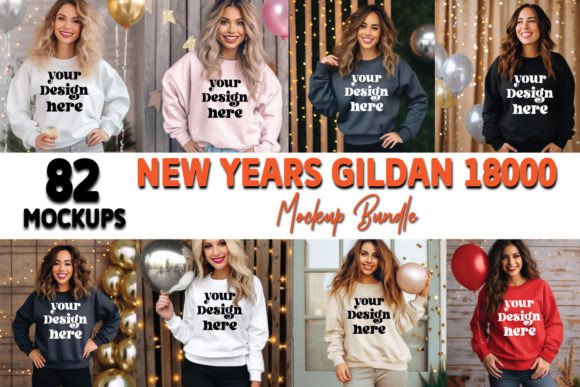 Reviewing the New Years Gildan 18000 Mockup Bundle