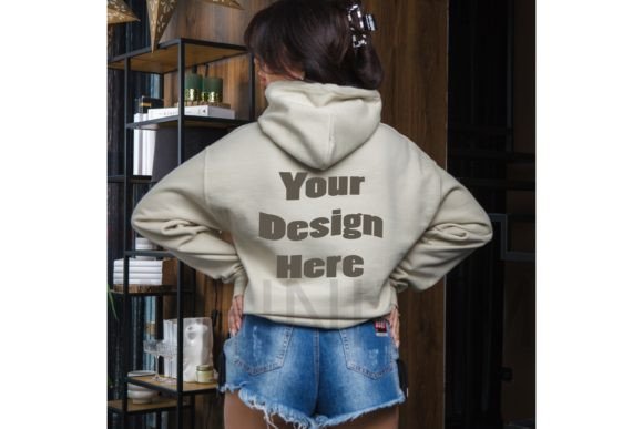 Sand Gildan 18500 Hoodie Mockup: Graphics & Sweatshirts